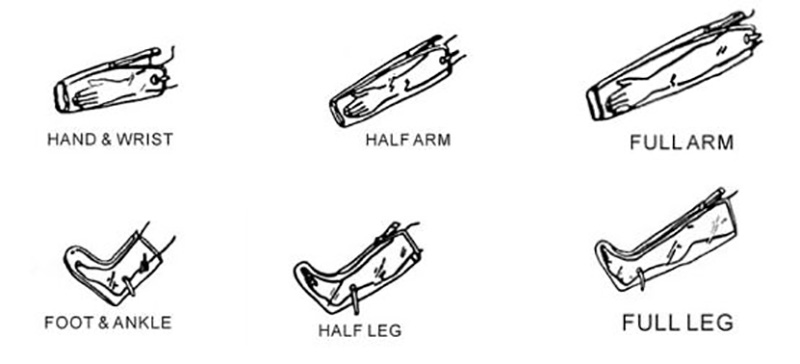 Air splint sets